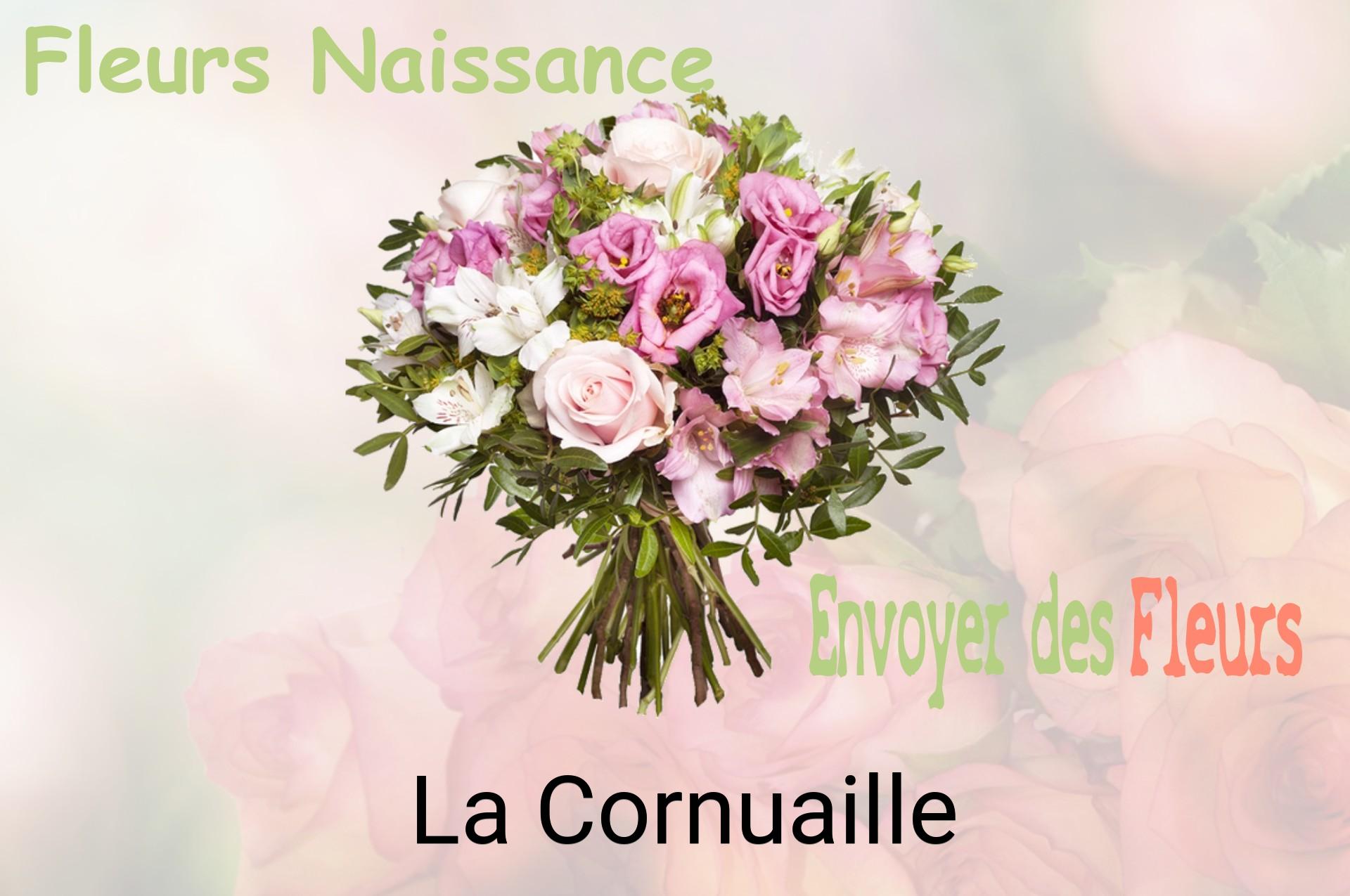 Bouquet de fleurs de naissance livré à La Cornuaille